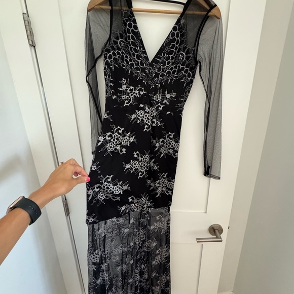 Lovers + Friends Revolve Mystic Black lace maxi dress